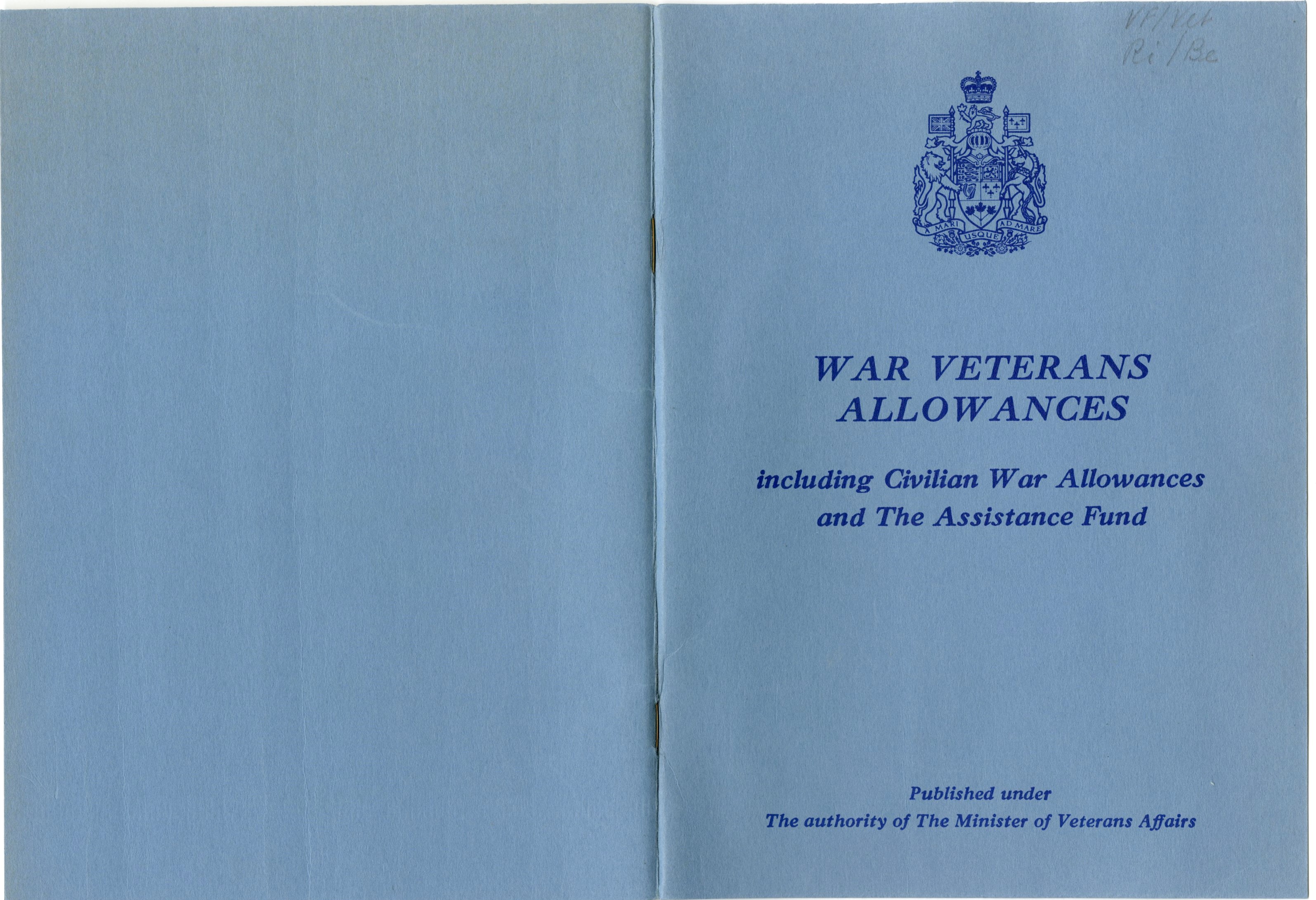 War Veterans Allowances Wartime Canada